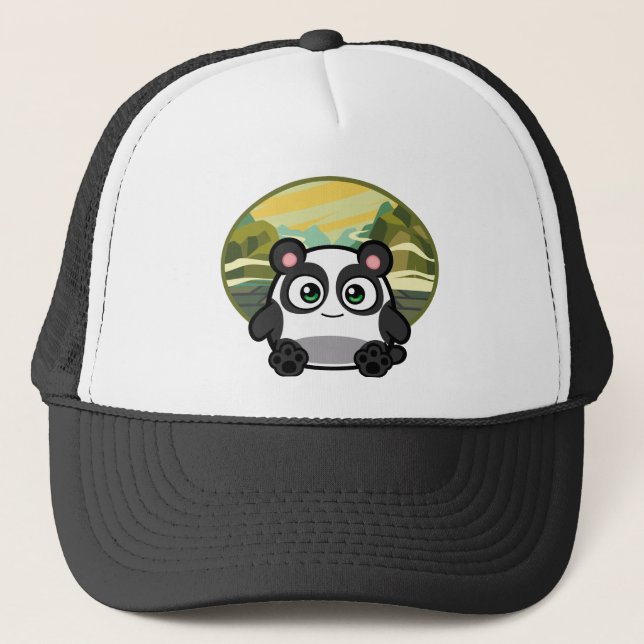 Gorra De Camionero Abucheo como ropa de la panda (Anverso)