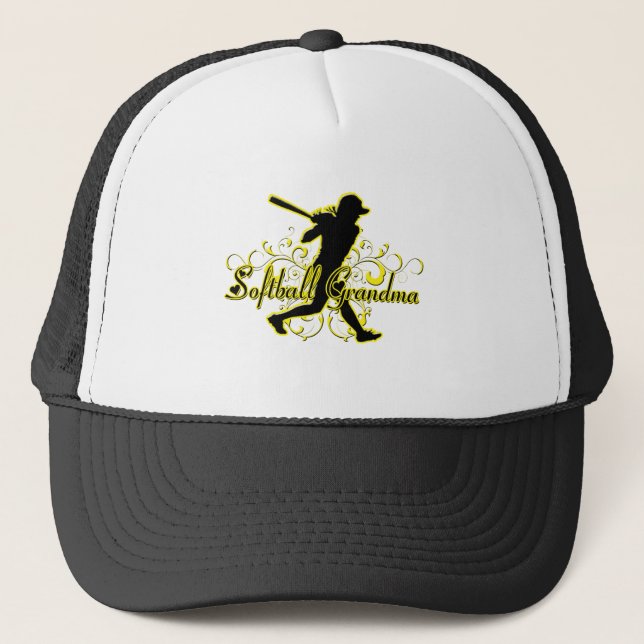 Gorra De Camionero Abuela del softball (silueta) .png (Anverso)