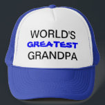 Gorra De Camionero abuelo<br><div class="desc">El abuelo más grande del mundo: El día de padre puede ser cercano y usted está buscando probablemente un gorra para conseguir a su abuelo mostrar su aprecio para cómo es grande de un padre él es. Modifique y personalice el texto para requisitos particulares como usted desea.</div>
