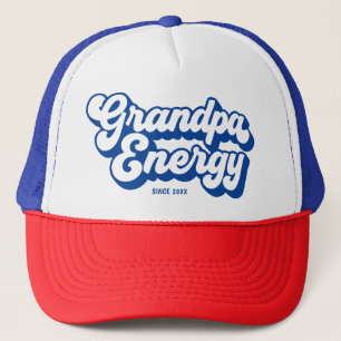 Gorra De Camionero Abuelo Azul Diseño Retro Energía Desde Año