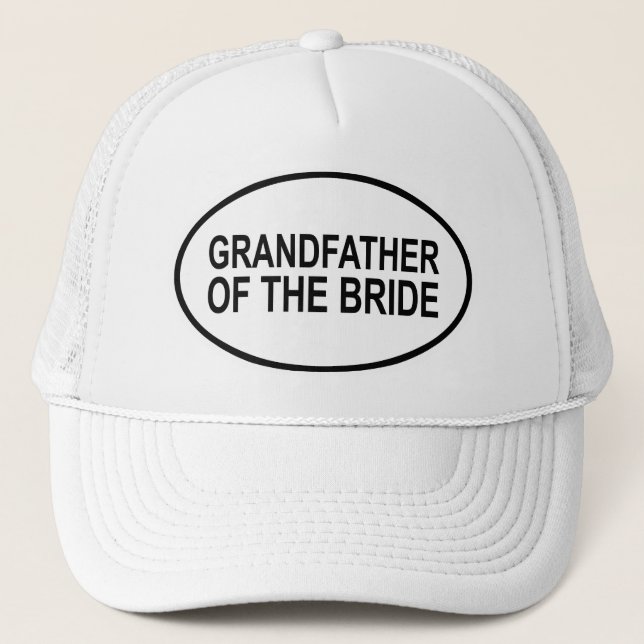 Gorra De Camionero Abuelo de la novia que casa óvalo (Anverso)