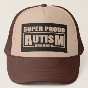 Gorra De Camionero abuelo del autismo súper orgulloso