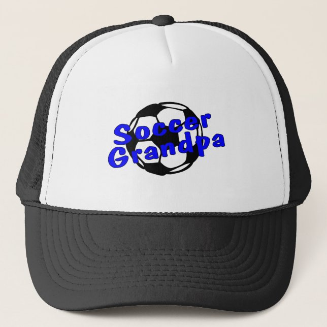 Gorra De Camionero Abuelo del fútbol (azul) (Anverso)