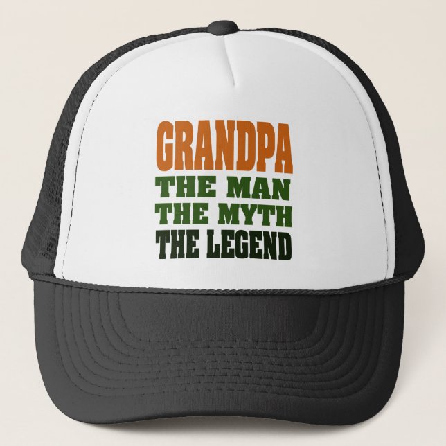 Gorra De Camionero ¡Abuelo - el hombre, el mito, la leyenda! (Anverso)