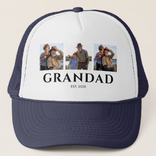 Gorra De Camionero Abuelo Establecido Negro 3 Foto