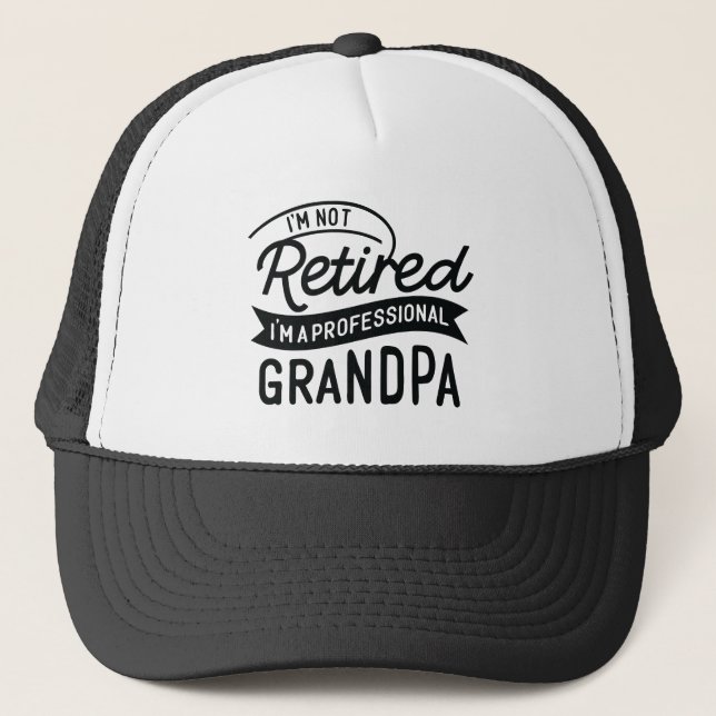 Gorra De Camionero Abuelo genial arte de palabras retirado  (Anverso)