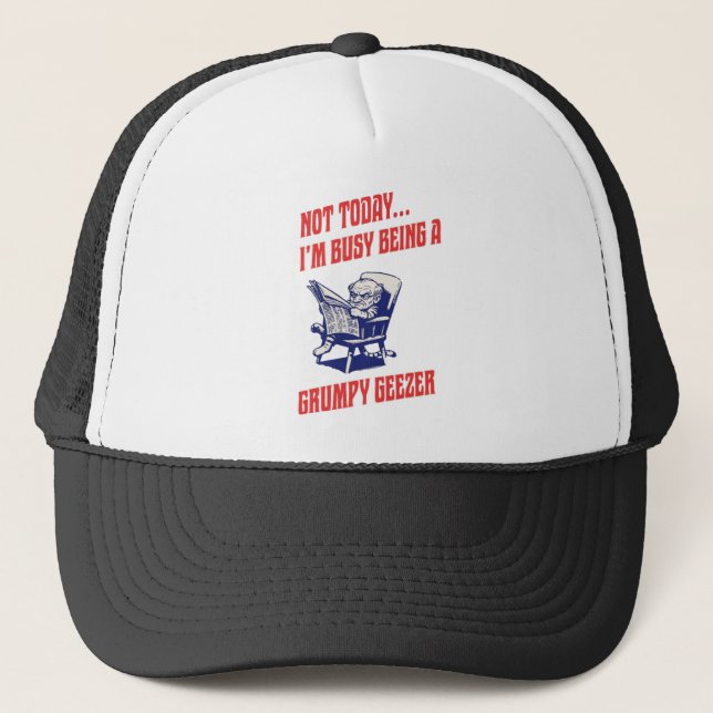 Gorra De Camionero Abuelo Gruñón Ocupado (Anverso)