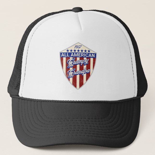 Gorra De Camionero Abuelo Gruñón Todo Americano (Anverso)