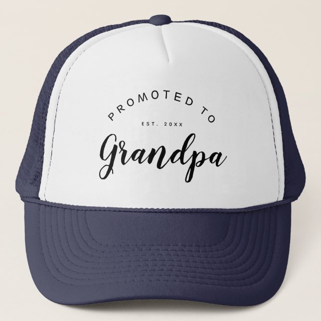 Gorra De Camionero Abuelo | Invitación personalizada del bebé (Anverso)