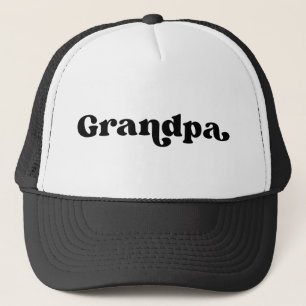 Gorra De Camionero Abuelo retro negro y blanco estadounidense