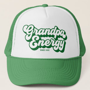 Gorra De Camionero Abuelo Verde Energía Retro Desde Diseño Del Año