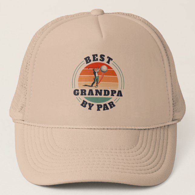 Gorra De Camionero Abuelos Retro Día Mejor Abuelo Por Golf Par (Anverso)
