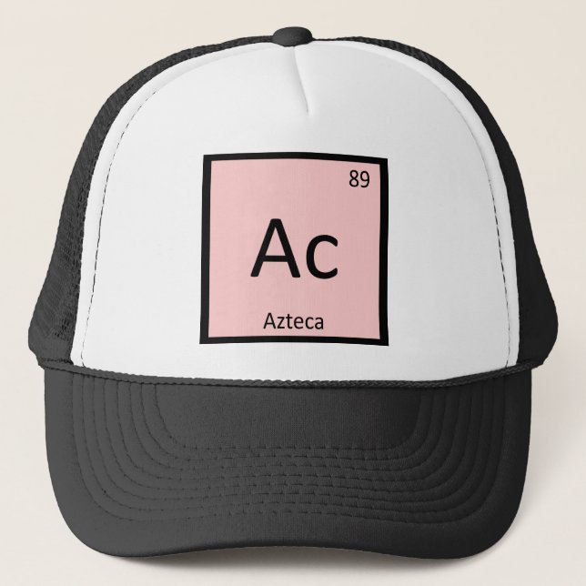 Gorra De Camionero Ac - Caballo Español Azteca Elemento Químico (Anverso)