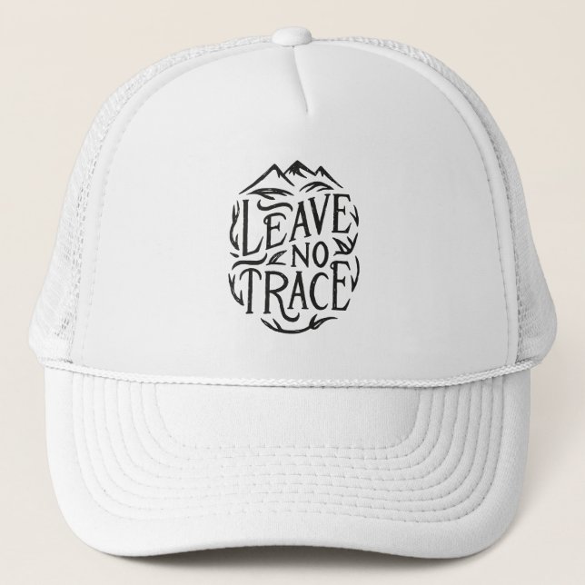 Gorra De Camionero Acampar senderismo sin dejar rastro (Anverso)