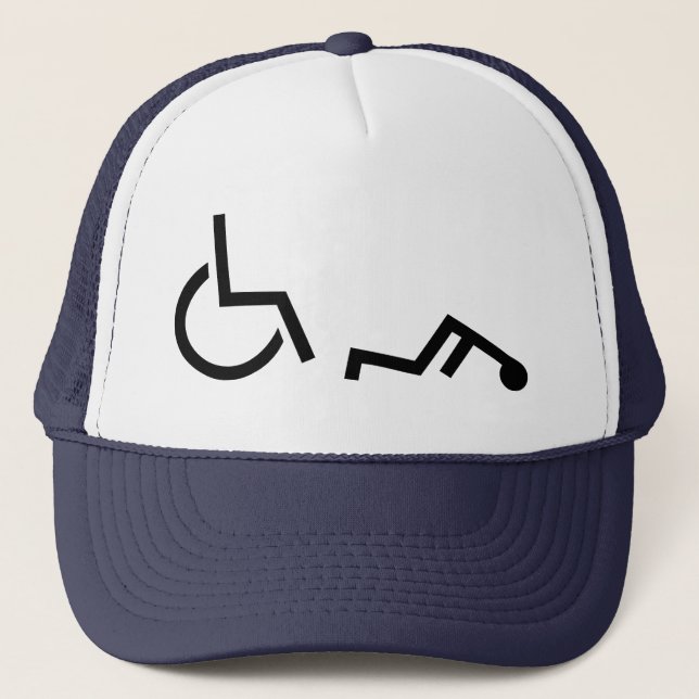 Gorra De Camionero Accidente de la silla de ruedas (Anverso)