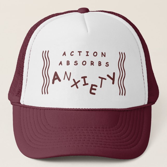 Gorra De Camionero Acción Absorbe la ansiedad (Anverso)