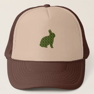 Gorra De Camionero Aceite de oliva de conejo de Pascua con manchas bl