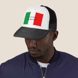 Gorra De Camionero Acento italiano divertido y bandera de Italia