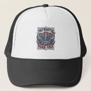 Gorra De Camionero Acero Patriótico Guardián de la Carretera Motocicl