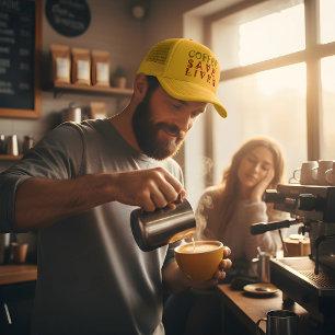 Gorra De Camionero Achempong "El Café Salva Vidas" Baristas y Café