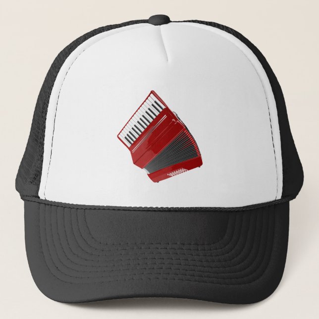 Gorra De Camionero acordeón rojo (Anverso)