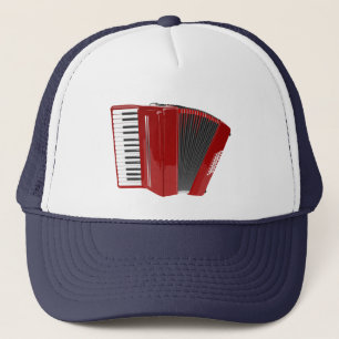 Gorra De Camionero Acordeón Rojo,