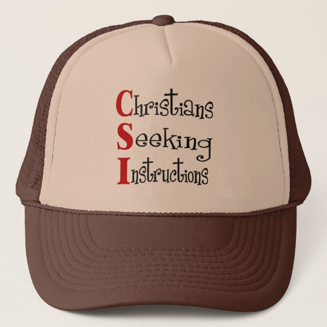 Gorra De Camionero Acrónimo cristiano de CSI (Anverso)