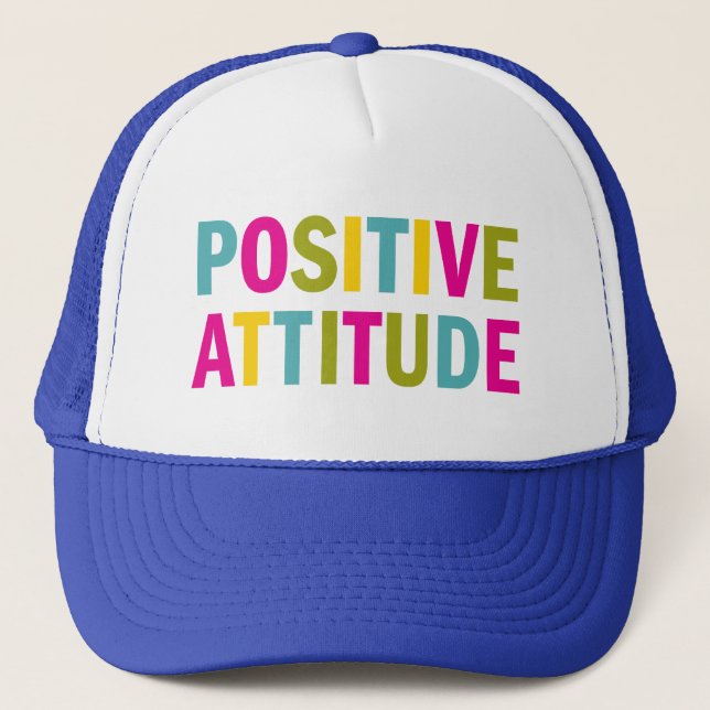Gorra De Camionero Actitud positiva en colores brillantes (Anverso)