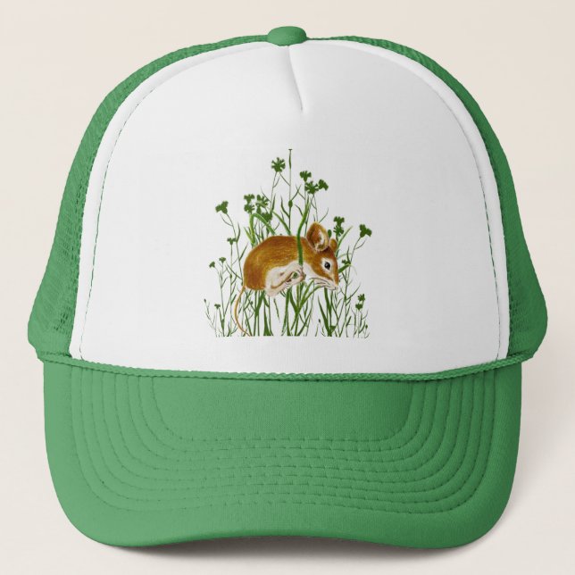 Gorra De Camionero Acuarela Cute Pequeño Ratón Ratón Animal de Vida S (Anverso)