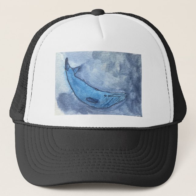 Gorra De Camionero acuarela de ballena (Anverso)