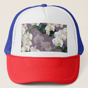 Gorra De Camionero Acuarela de lavanda oscura orquídea.