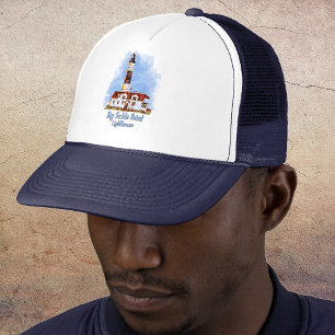 Gorra De Camionero acuarela del faro del punto de la gran sabilidad -