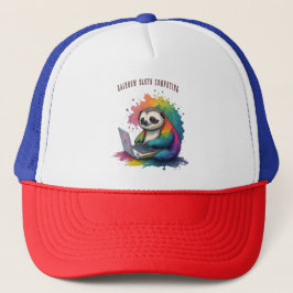 Gorra De Camionero Acuarela Rainbow Cute Slote Computing