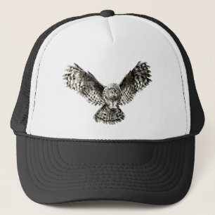Gorra De Camionero Acuarela Sorprendente Lechuza Pájaro Agua Naturale