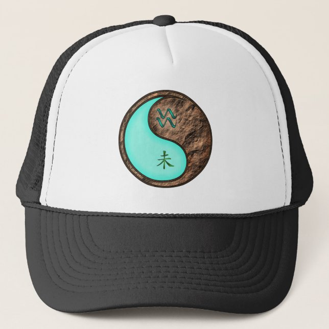 Gorra De Camionero Acuario & Cabra de Tierra (Anverso)