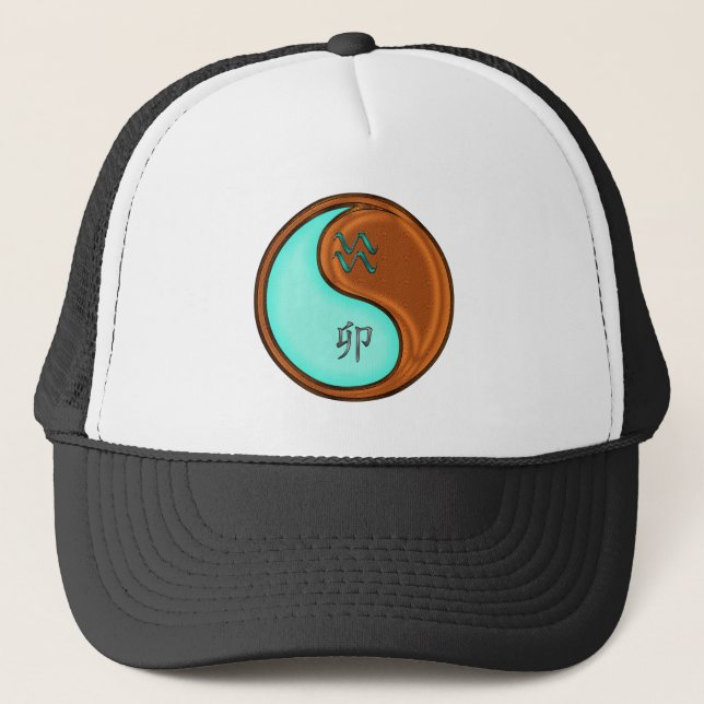 Gorra De Camionero Acuario & Conejo de Madera (Anverso)