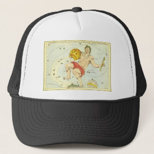 Gorra De Camionero Acuario, Constelación Vintage, Espejo de Urania