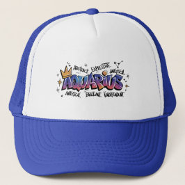Gorra De Camionero Acuario Zodiaco Graffiti 