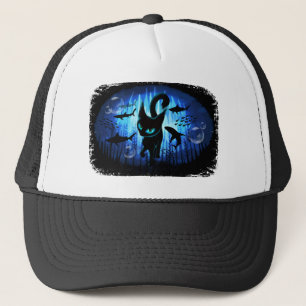 Gorra De Camionero Acuático - Gato surrealista en fantasía oceánica p