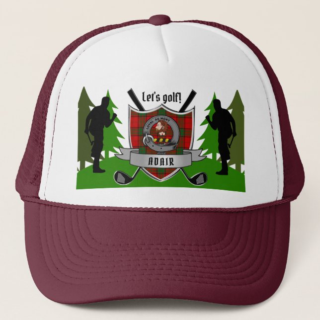 Gorra De Camionero Adair Personalizado Clan Badge Golf (Anverso)