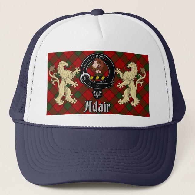 Gorra De Camionero Adair Scottish Tartan & Badge Trucker Hat (Anverso)