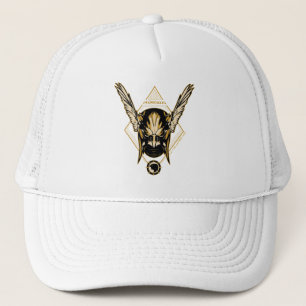 Gorra De Camionero Adam negro   Gráfico de cascos de Hawkman