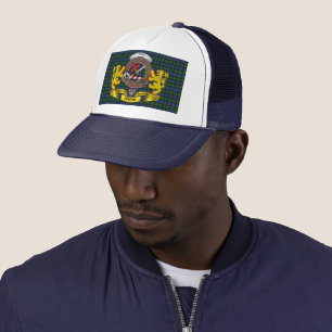 Gorra De Camionero Adam Scottish Tartan & Badge Trucker Hat