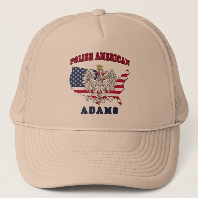 Gorra De Camionero Adams Massachusetts Polaco (Anverso)