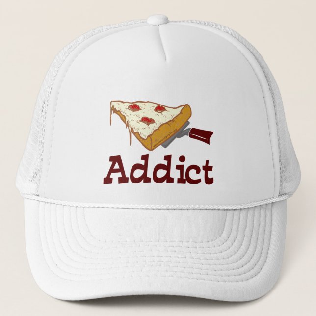 Gorra De Camionero Adicto a la pizza (Anverso)