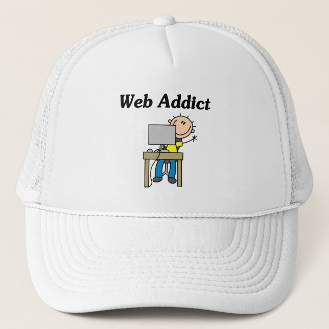 Gorra De Camionero Adicto a la Web (Anverso)