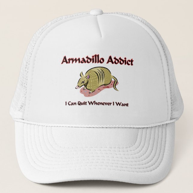 Gorra De Camionero Adicto al armadillo (Anverso)