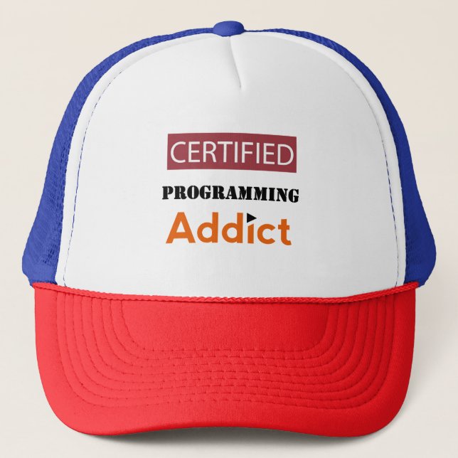 GORRA DE CAMIONERO ADICTO DE ROGRAMACIÓN CERTIFICADO (Anverso)