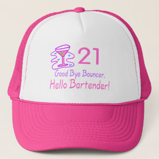 Gorra De Camionero Adiós camarero de la gorila 21 hola (rosa)