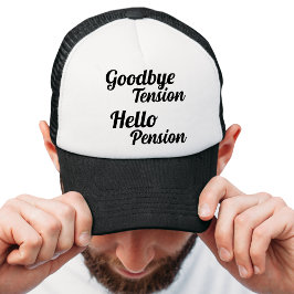 Gorra De Camionero Adiós tensión Hello Pension Funny